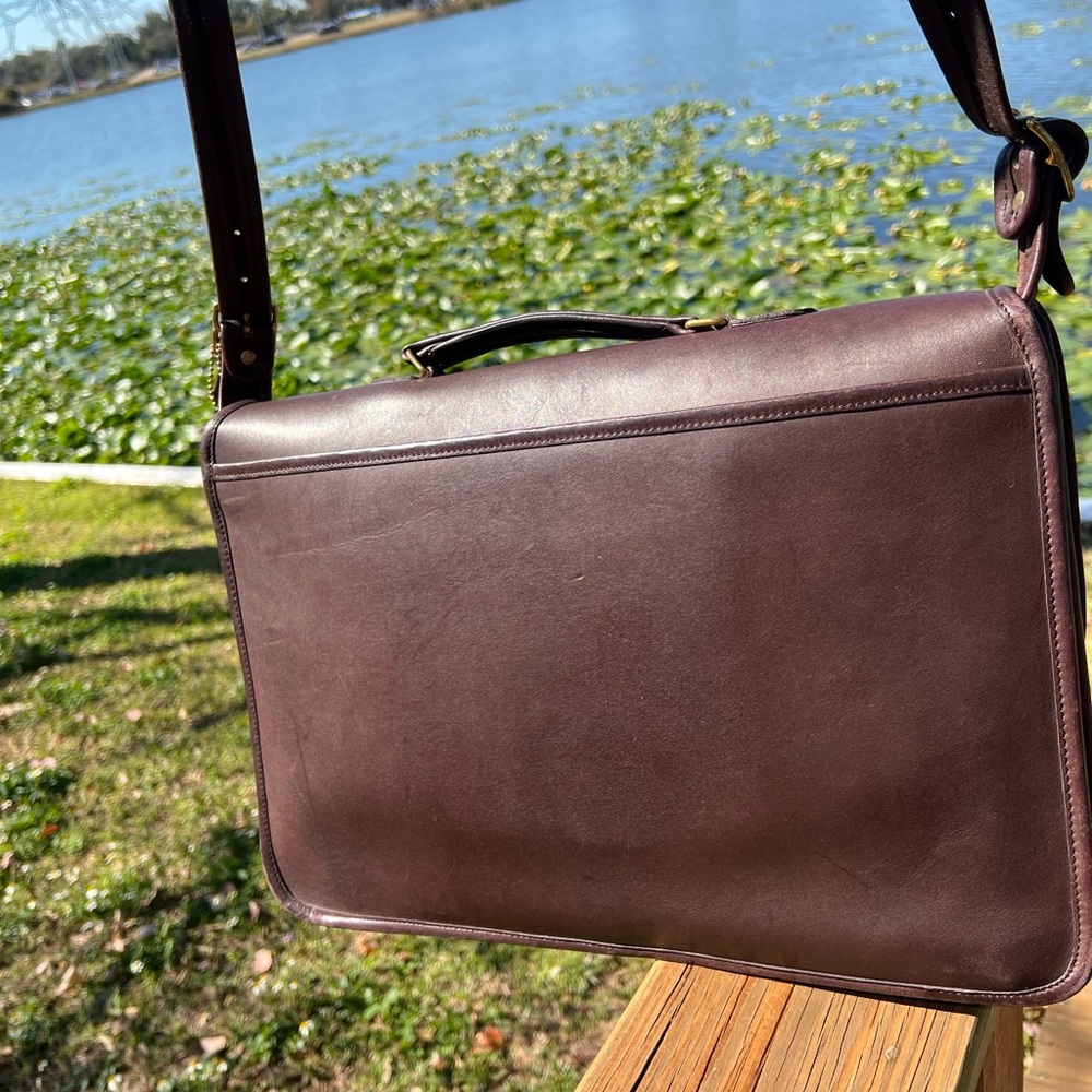 ✨SOLD✨ Vintage Coach Crossbody Messenger Laptop Metropolitan Briefcase 5180 EVC - Picture 3 of 16